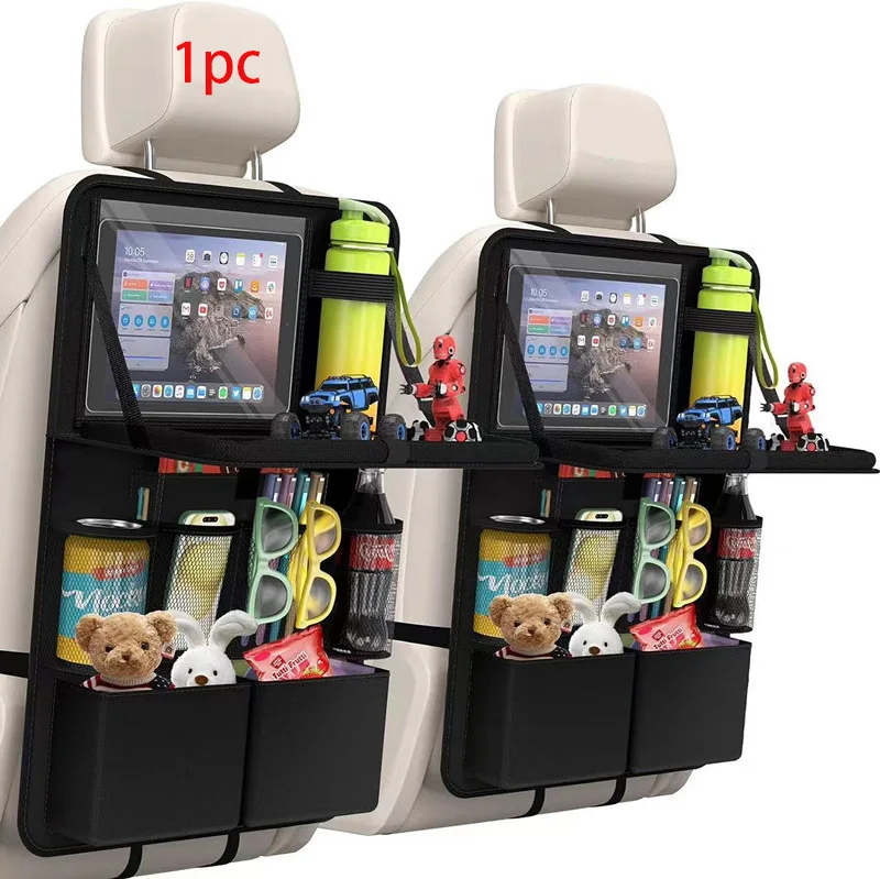 Foldable Waterproof Car Seat Organizer with Tablet Holder - Image 8