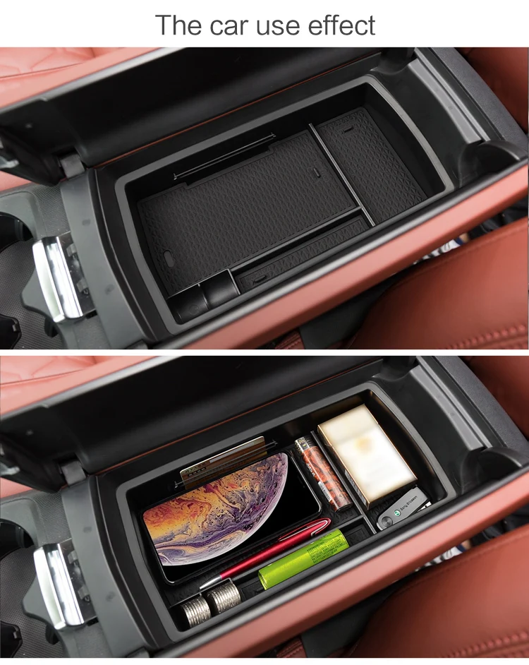 Peugeot 3008 4008 5008 Armrest Storage Box ABS PVC Accessory - Image 2