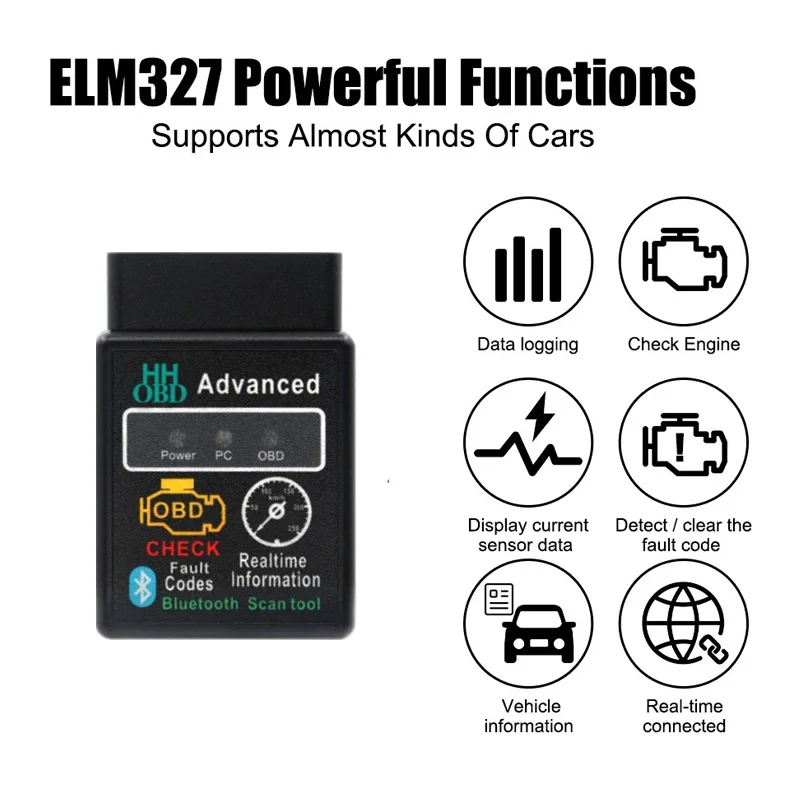 Mini ELM327 OBD2 Bluetooth Scanner Engine Diagnostic Tool - Image 2