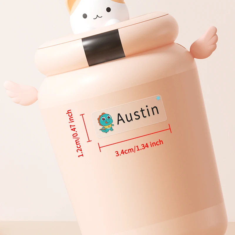 Custom Waterproof Transparent Name Stickers for Kids Supplies - Image 2