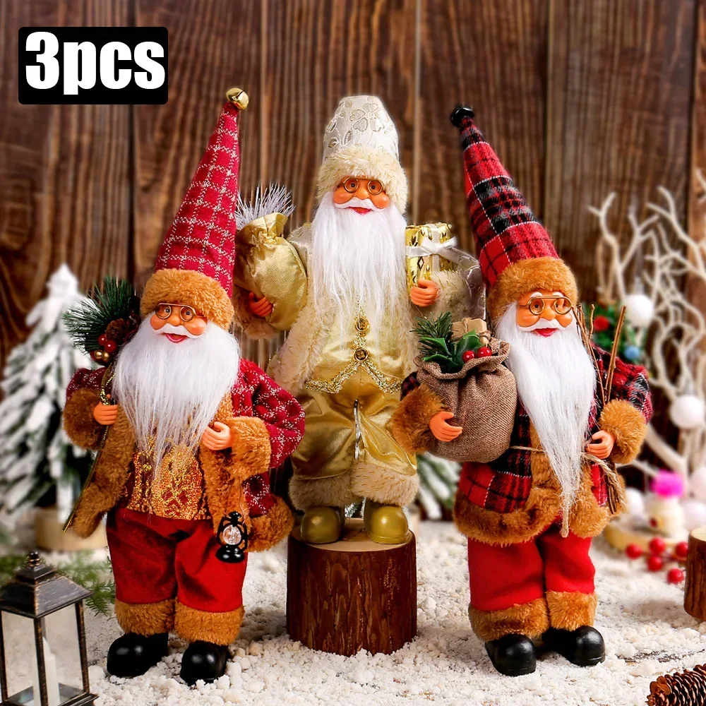 Santa Claus Plush Doll 30cm Christmas Home Decoration - Image 10