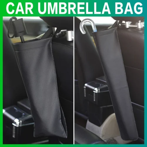 Synthetic Leather Waterproof Car Umbrella Storage Bag Holder