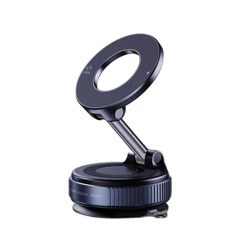 360° Adjustable Magnetic Car Phone Holder Foldable Black - Image 7