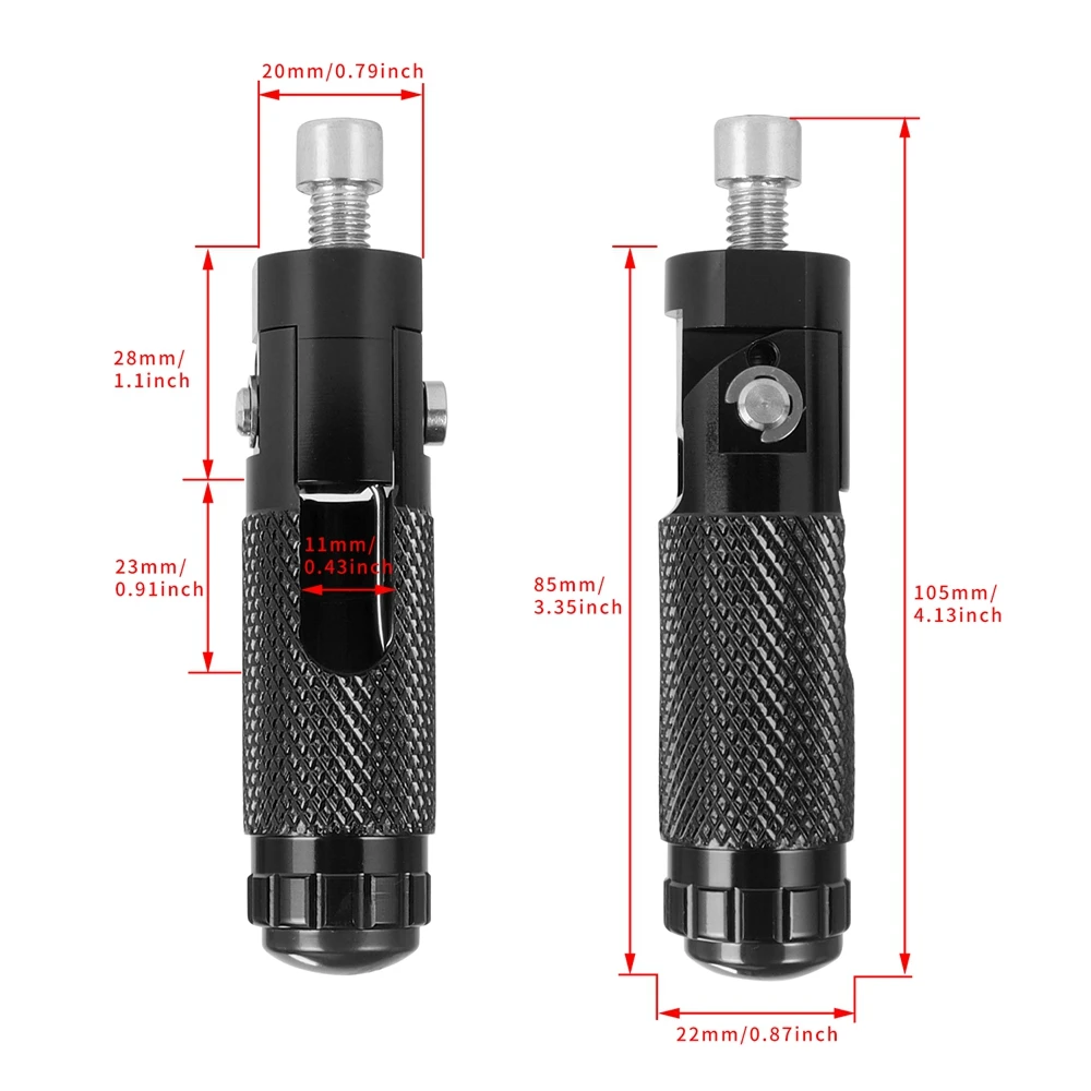 M8 CNC Aluminum Motorcycle Footpegs for BMW Honda KTM Ducati - Image 5