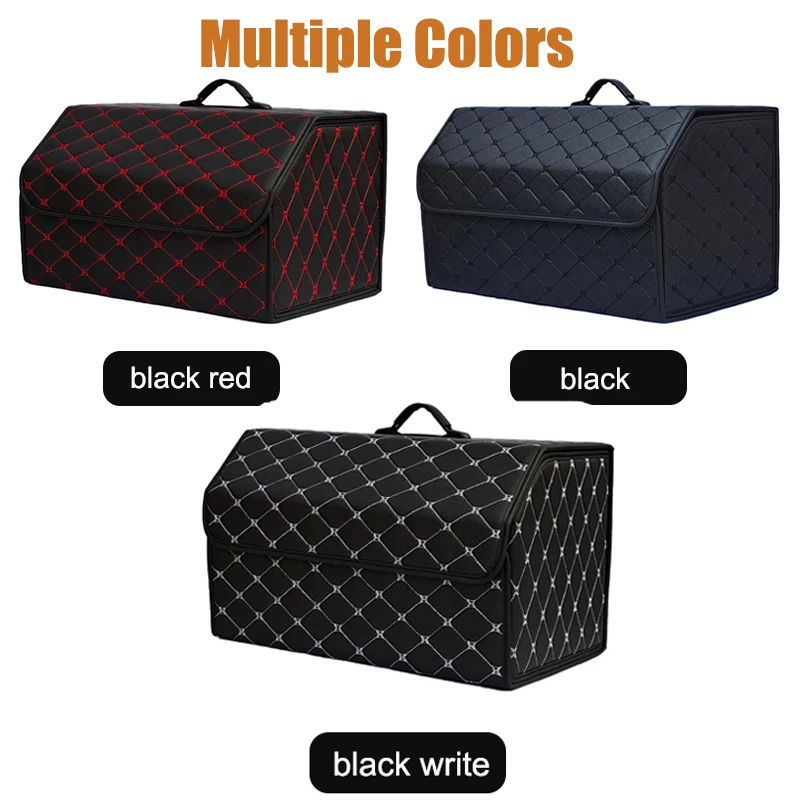 Large Capacity PU Leather Car Trunk Organizer Storage Bag - Image 3