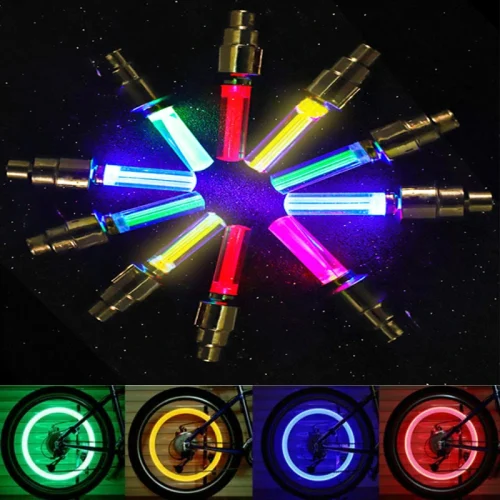 LED Neon Tire Valve Caps Waterproof Universal Wheel Lights