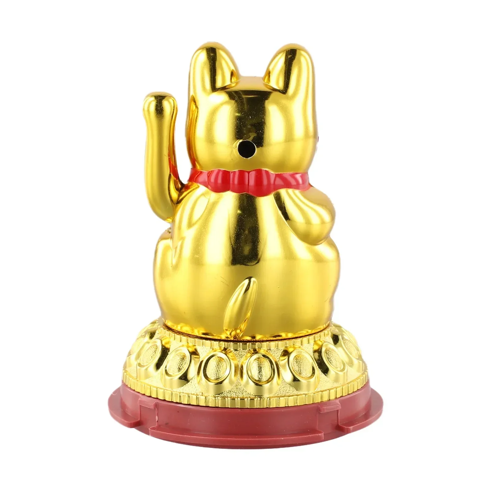 Eco-Friendly Solar Waving Lucky Cat Plastic Ornament - Image 2