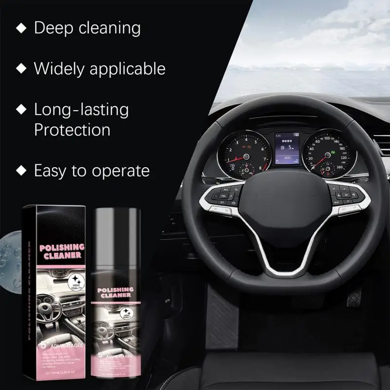 100ml Car Interior Polish Cleaner Shine Detailer Spray - Image 3