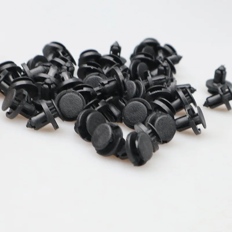 8mm Black Plastic Car Bumper Door Panel Clips Fasteners 10-50pcs - Image 5