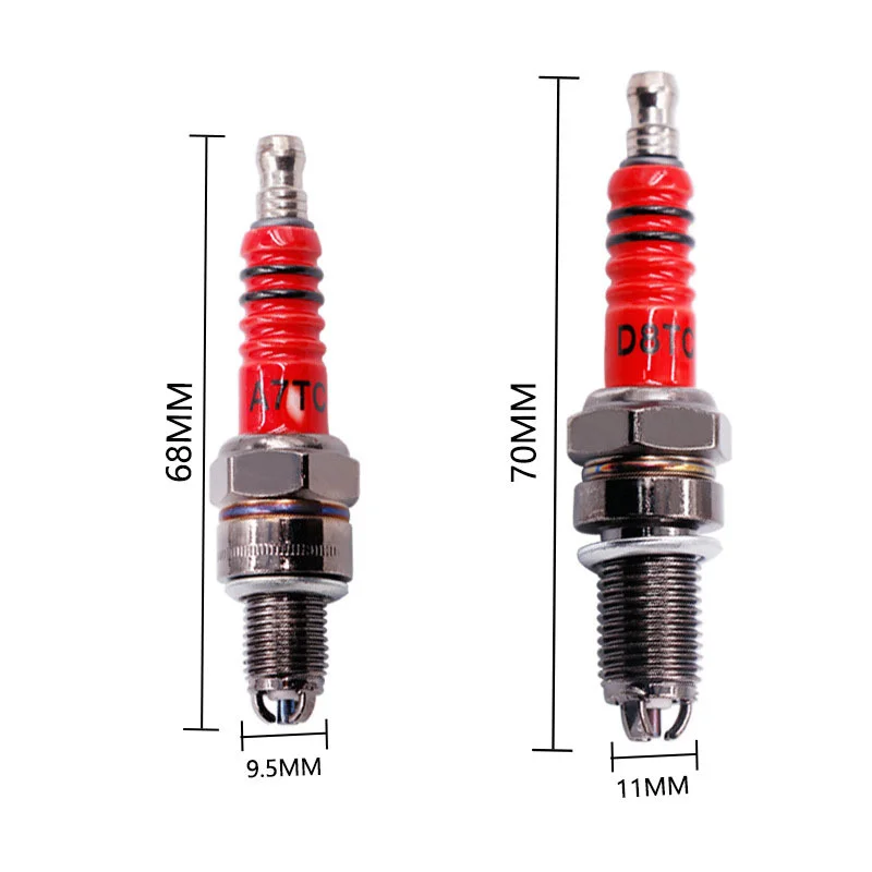 Triple Electrode Spark Plug A7TC D8TC for GY6 CG 50-150CC - Image 2