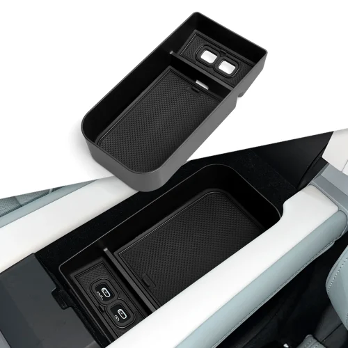 Polestar 4 Armrest Storage Box ABS PVC Console Organizer