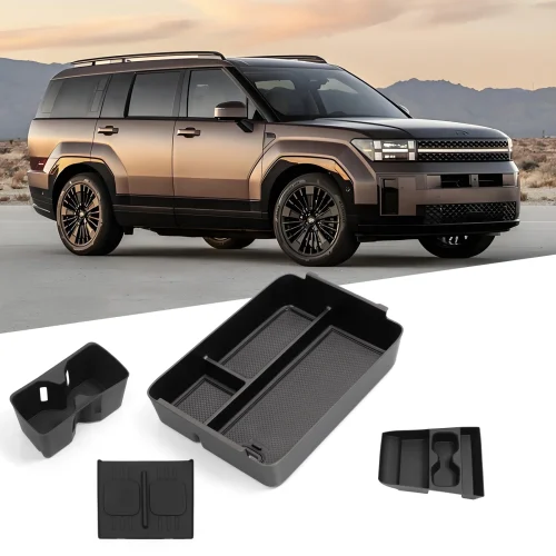 Hyundai Santa Fe Armrest Storage Box Organizer Black 2024-2026