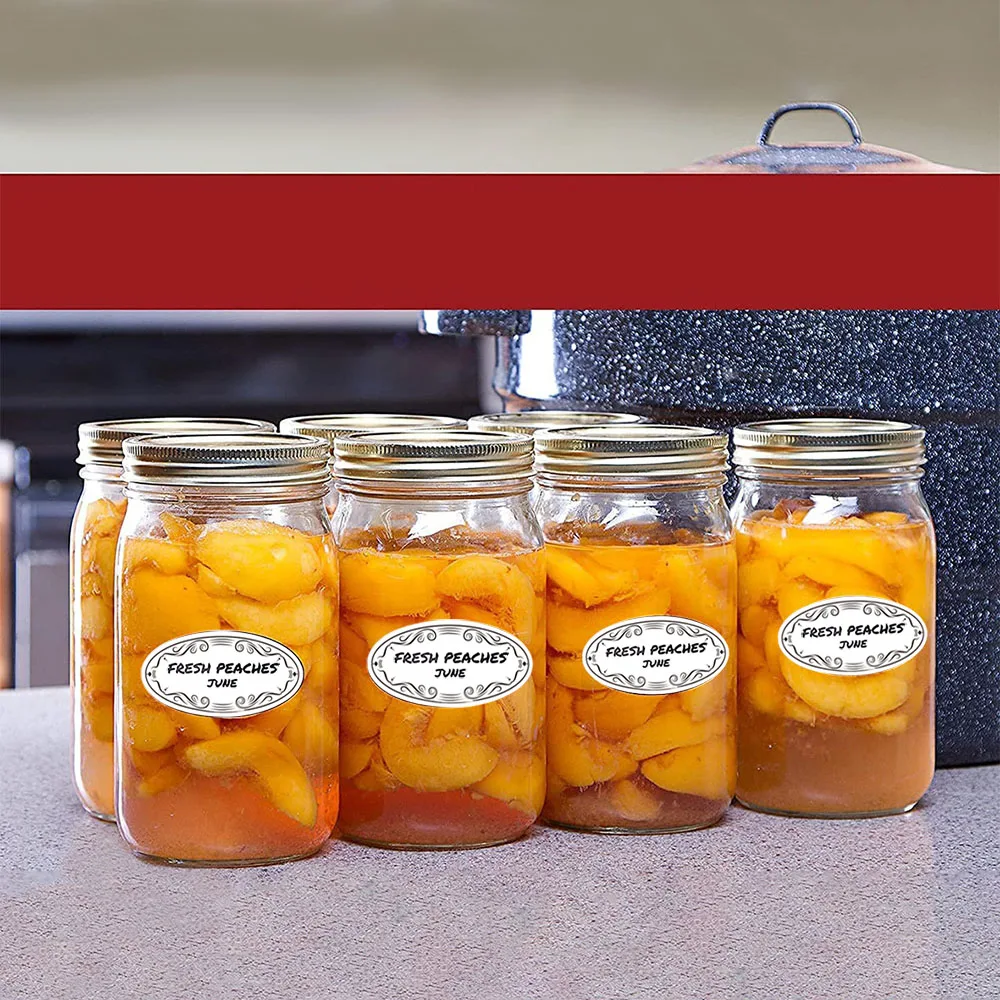 150Pcs Food Safe Fridge Organizer Stickers 1x2.25in Oval - Image 3