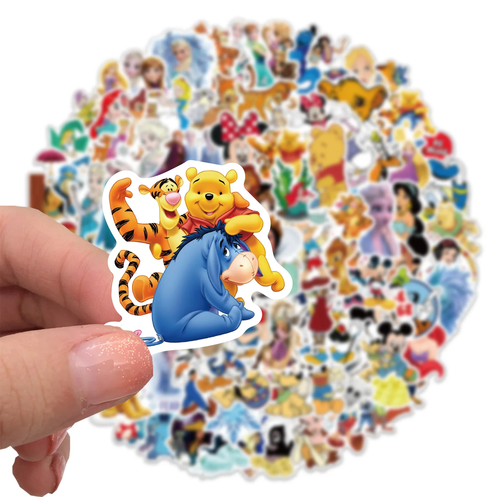 100Pcs Waterproof Disney Cartoon Stickers for DIY Projects - Image 3