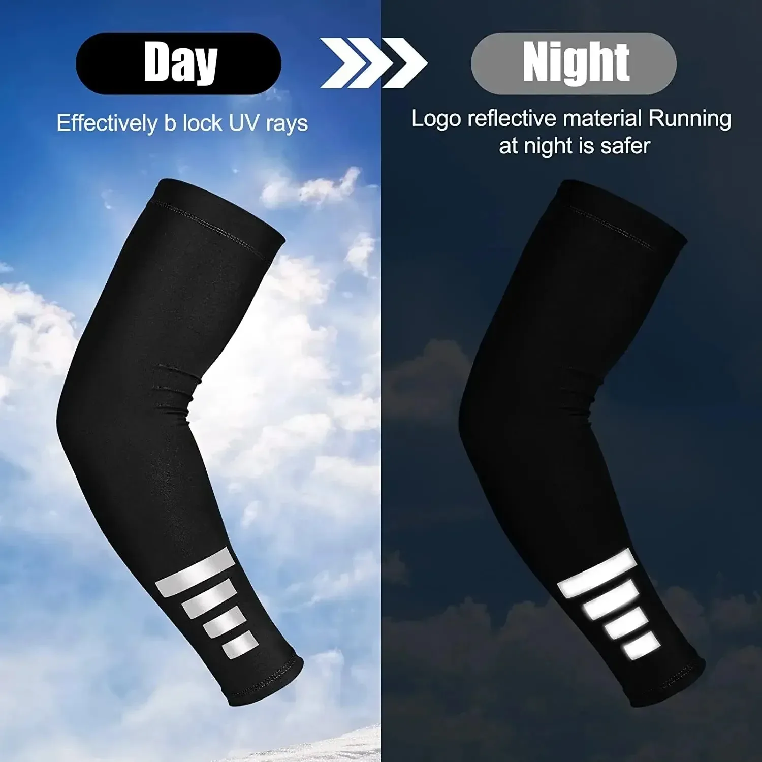 Quick-Drying Polyester Sun Protection Arm Sleeves for Cycling - Image 5