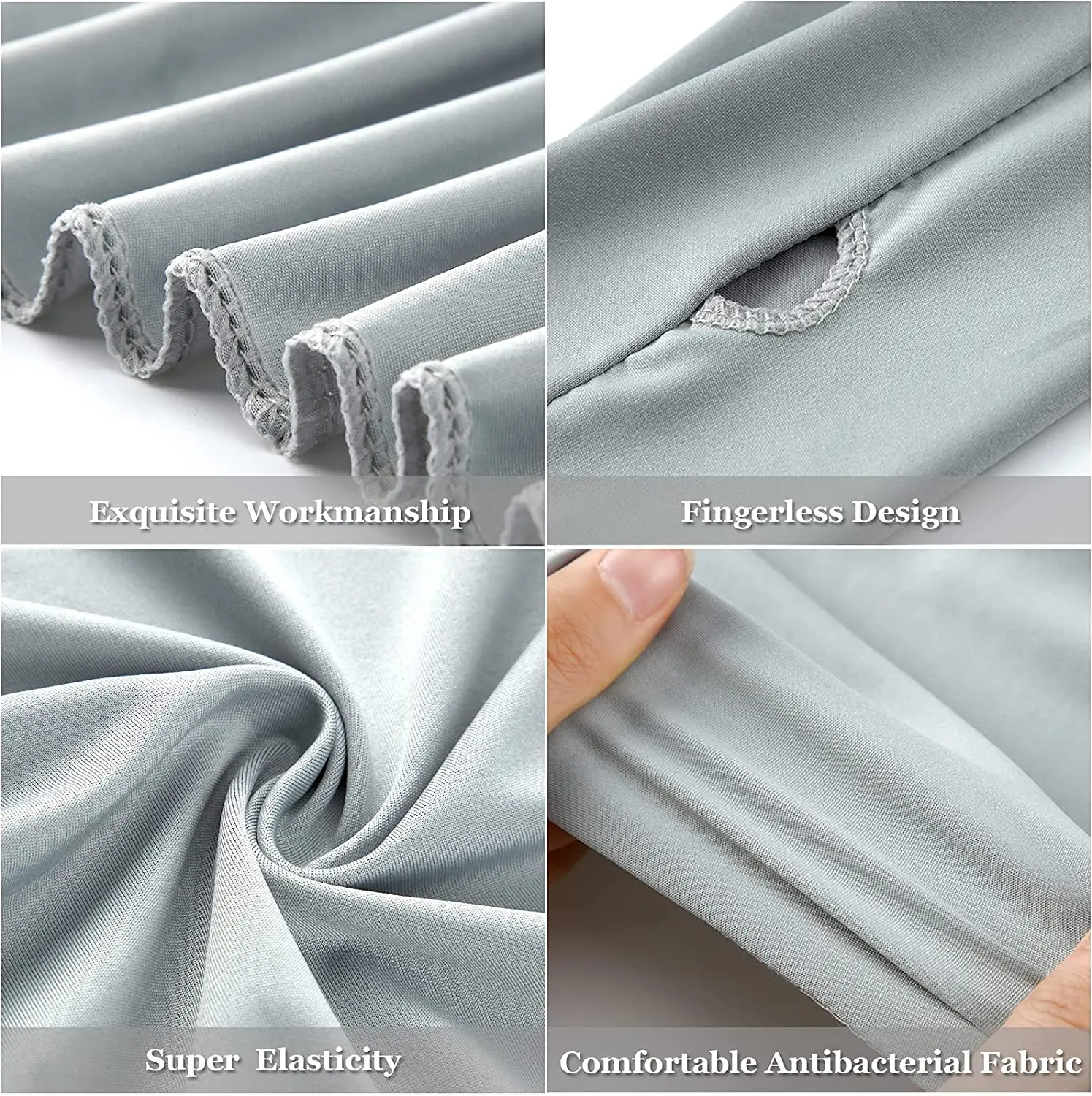 Ultra-thin Ice Silk Arm Sleeves UV Protection for Outdoor Sports - Image 3