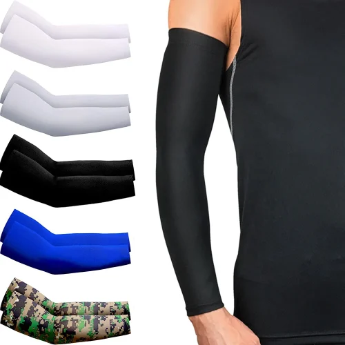 Unisex UV Protection Cooling Arm Sleeves for Sports Cycling