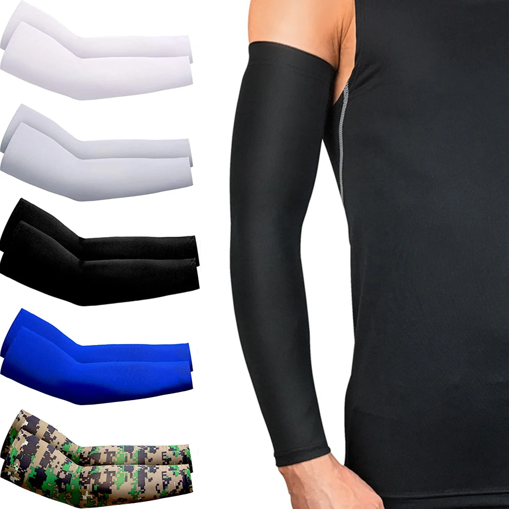 Unisex UV Protection Cooling Arm Sleeves for Sports Cycling