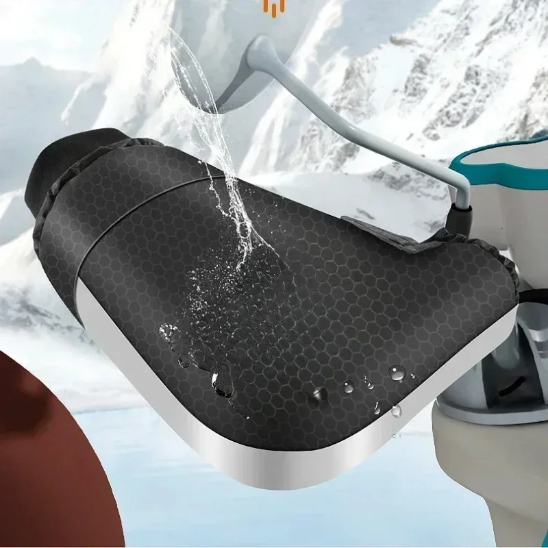 Waterproof Winter Motorcycle Handlebar Muffs Thermal Gloves - Image 4