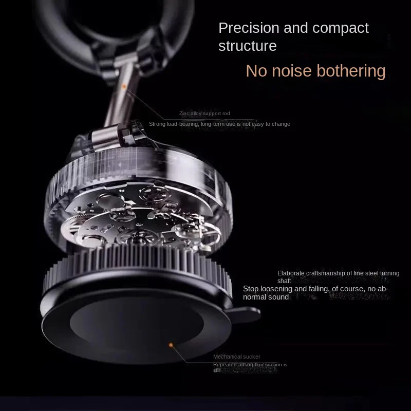 360° Adjustable Magnetic Car Phone Holder Foldable Black - Image 2