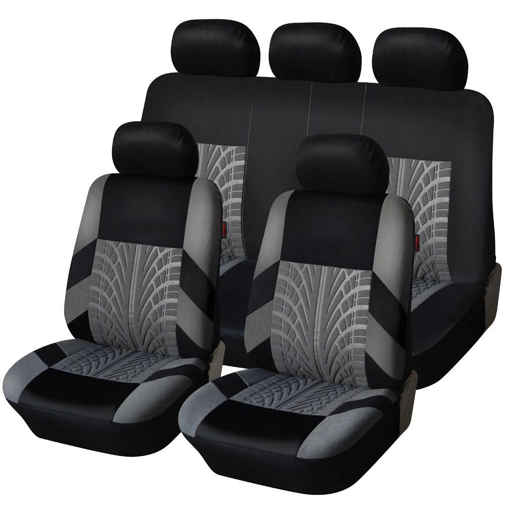 Universal Embroidery Car Seat Covers Cotton Organizer Set - Image 4