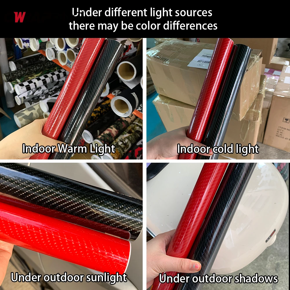 7D Carbon Fiber Vinyl Wrap Black Self-Adhesive PVC Film - Image 2