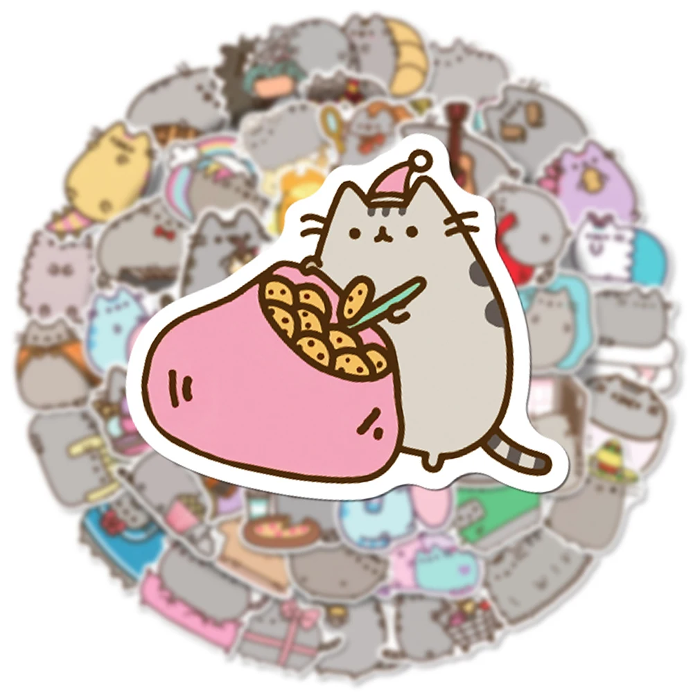 50PCS Kawaii Cat Stickers Waterproof Aesthetic Decals - Image 3