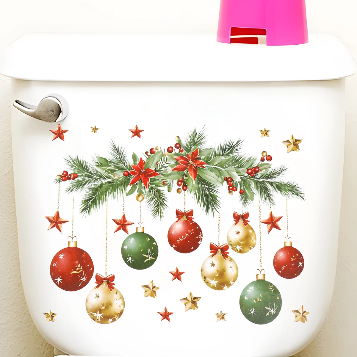 Christmas Toilet Sticker Home Decoration Xmas Ornament 2026 - Image 2