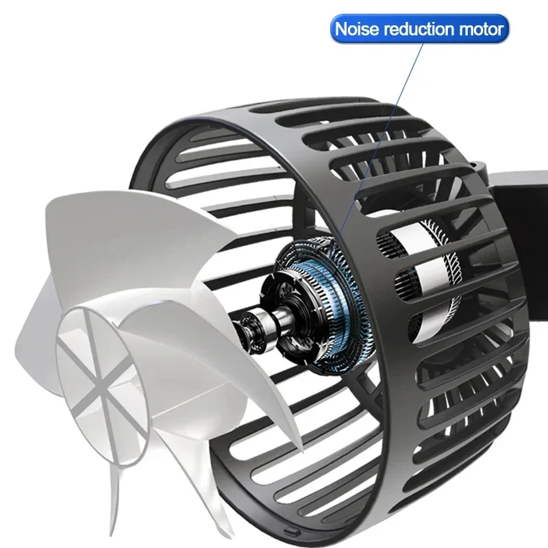 3-Speed USB Car Seat Back Dual Head Cooling Fan 360 Rotation - Image 3