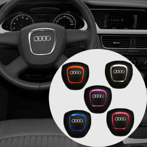Metal Steering Wheel Ring Sticker Cover for Audi A3 A4 A5 A6