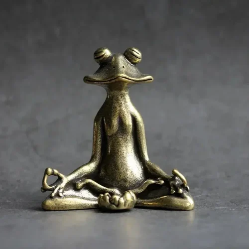 Pure Copper Zen Frog Incense Holder Home Decoration