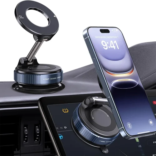360° Rotatable Magnetic Phone Holder Suction Cup Car Mount
