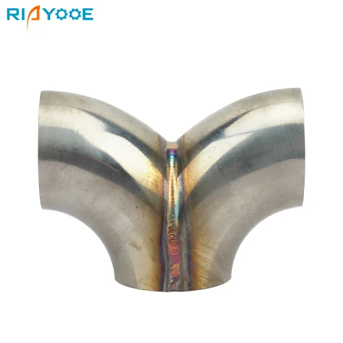 Universal Stainless Steel Y Shape Exhaust Connector 51-76mm