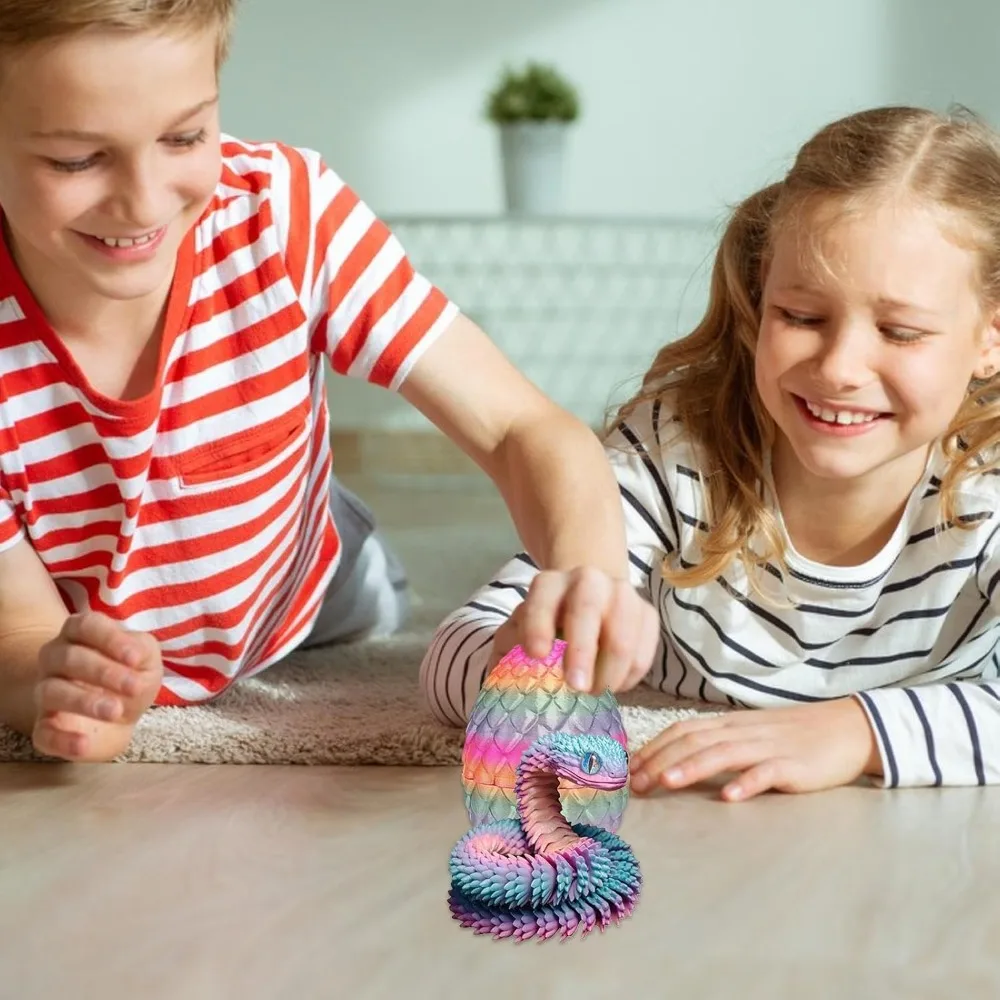 3D Printed Flexible Snake Dragon Egg Joint Mobility Decor - Image 5