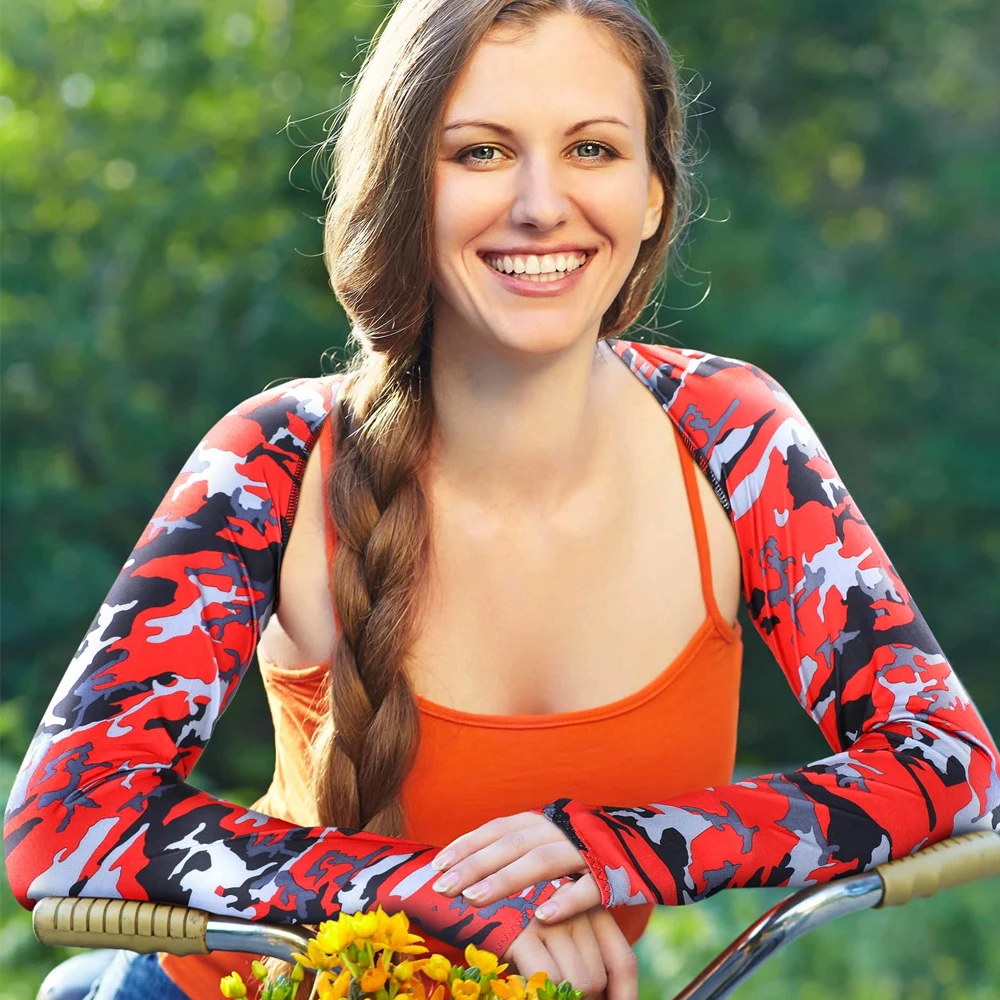 Ultra-thin Ice Silk Arm Sleeves UV Protection for Outdoor Sports - Image 6