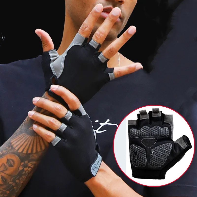 Fingerless Gym Gloves Anti-Slip Breathable for Training - Image 2