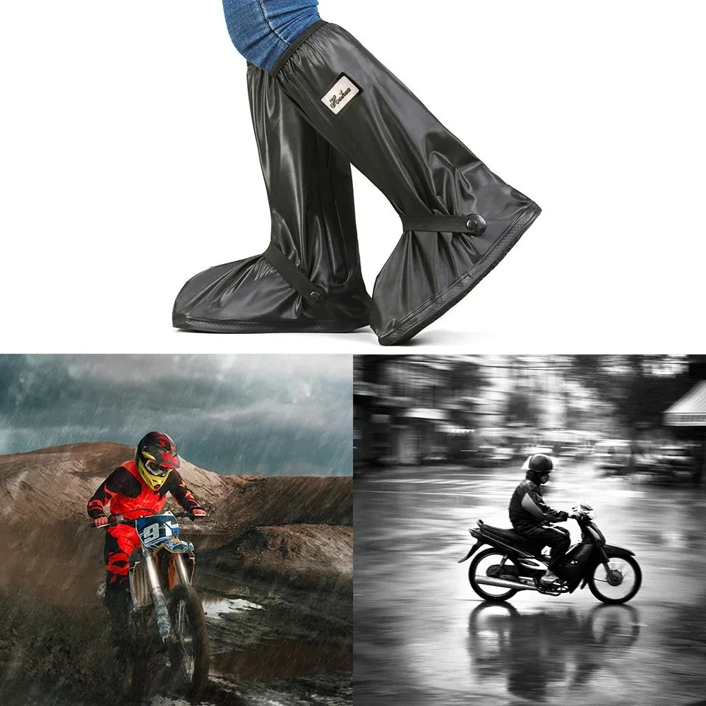 Waterproof Motorcycle Shoe Covers PVC Anti-Skid Footwear - Image 5