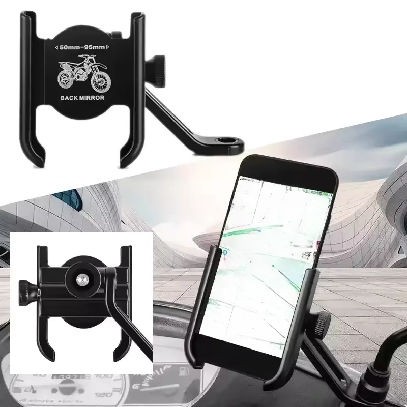 Aluminum Alloy Motorcycle Bicycle Phone Holder Mount Bracket