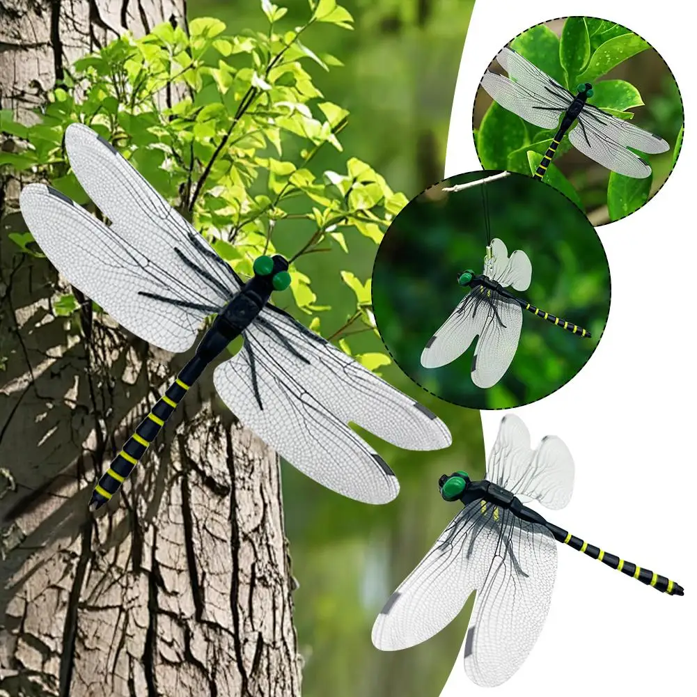 PVC Dragonfly Mosquito Repellent Ornament for Outdoor Use
