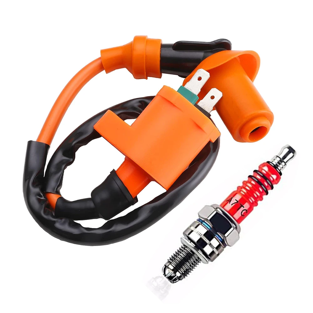 High Performance Racing Ignition Coil Spark Plug GY6 50-150cc