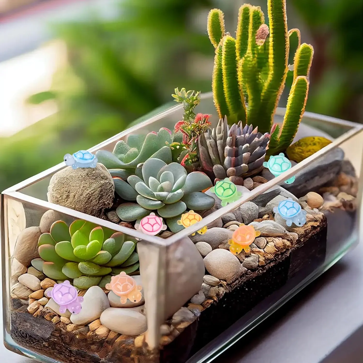 Mini Luminous Turtle Ornaments Resin Micro Landscape Decor - Image 5