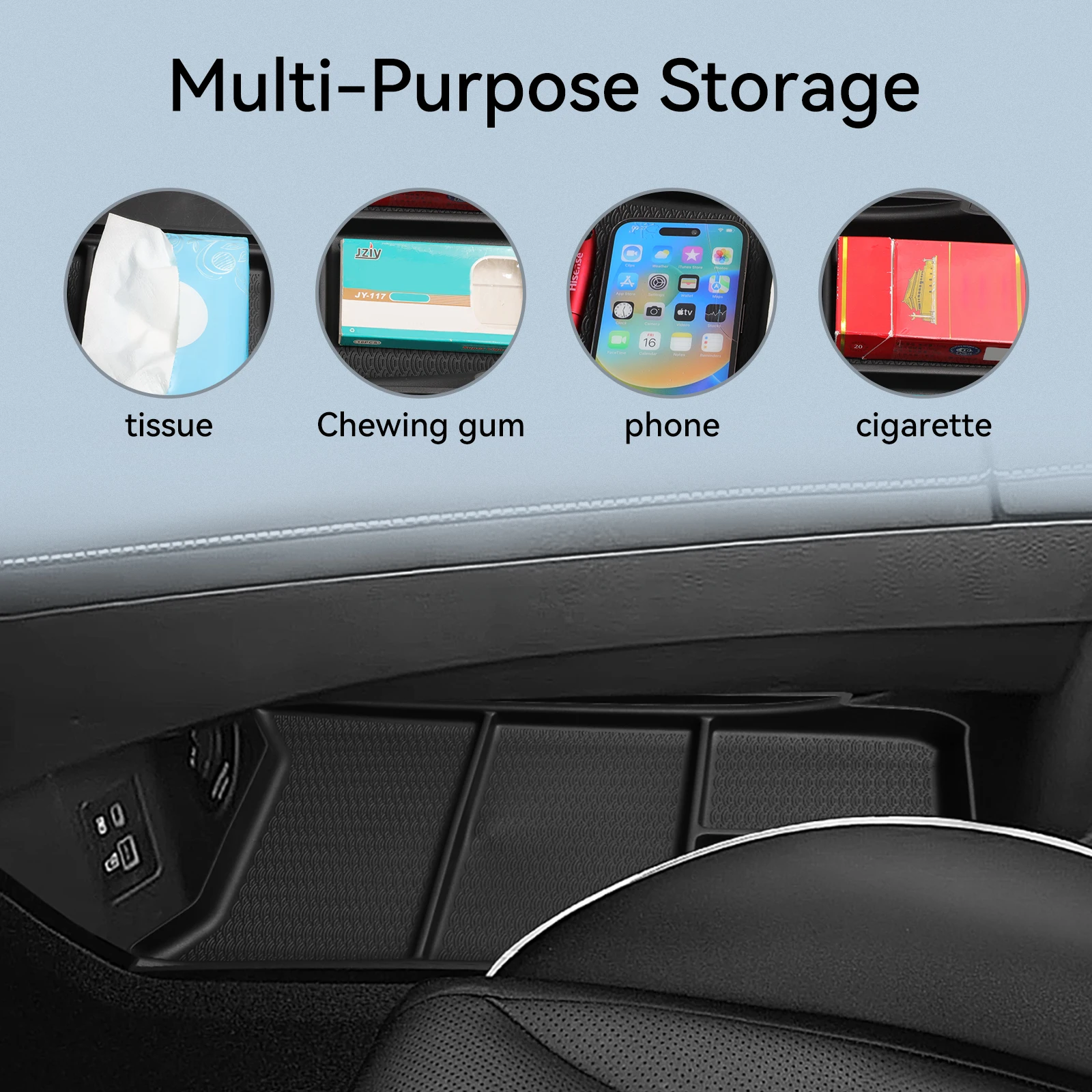 Chery OMODA C5 EV Center Console TPE Storage Organizer - Image 6