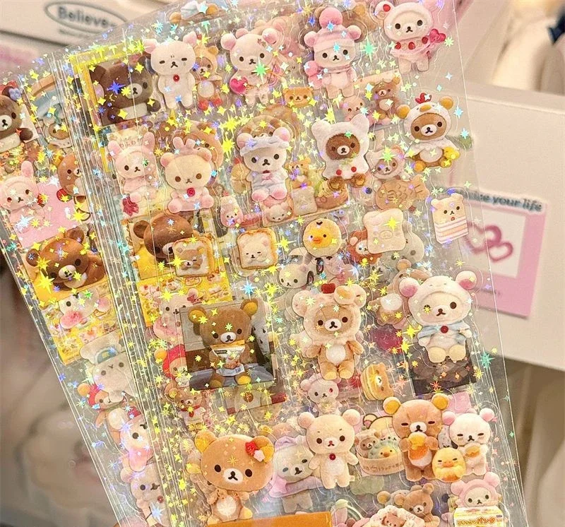 HelloKitty Rilakkuma Waterproof Die-Cut Sticker Decals 5 Sheets - Image 4
