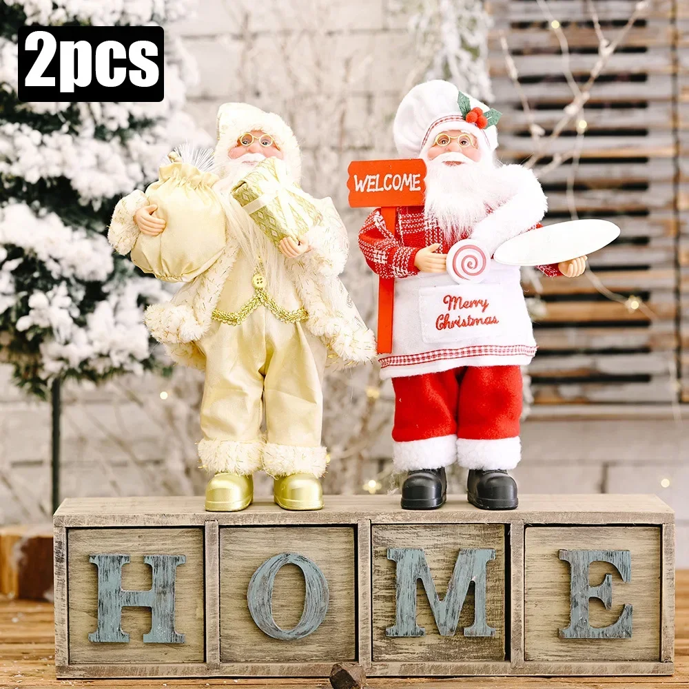 Santa Claus Plush Doll 30cm Christmas Home Decoration - Image 8