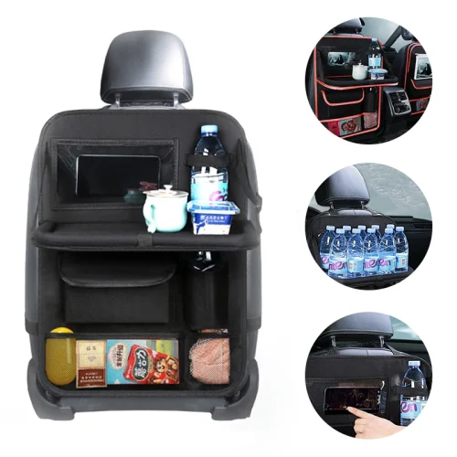 Foldable Waterproof Car Seat Organizer with Tablet Holder