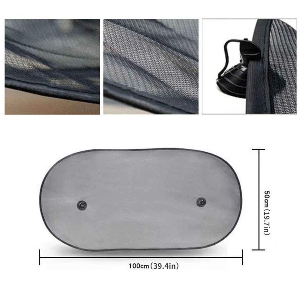 Polyester Car Window Sun Shade UV Protection Mesh Screen - Image 2