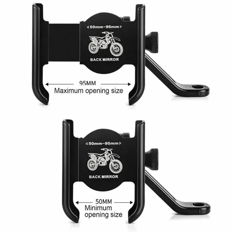 Aluminum Alloy Motorcycle Bicycle Phone Holder Mount Bracket - Image 2