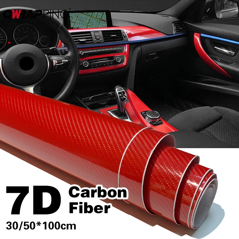 7D Carbon Fiber Vinyl Wrap Black Self-Adhesive PVC Film - Image 6