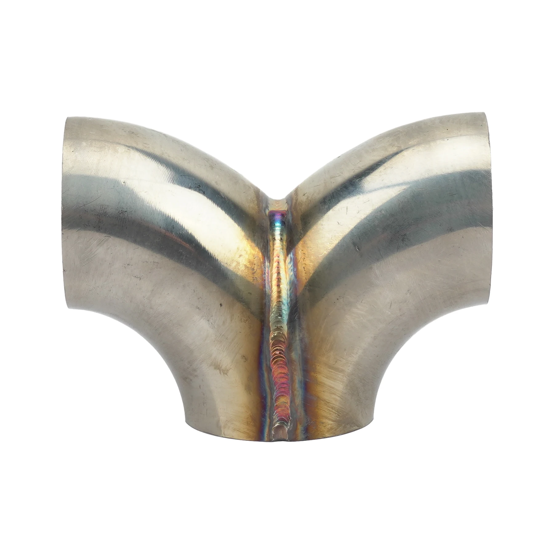 Universal Stainless Steel Y Shape Exhaust Connector 51-76mm - Image 5