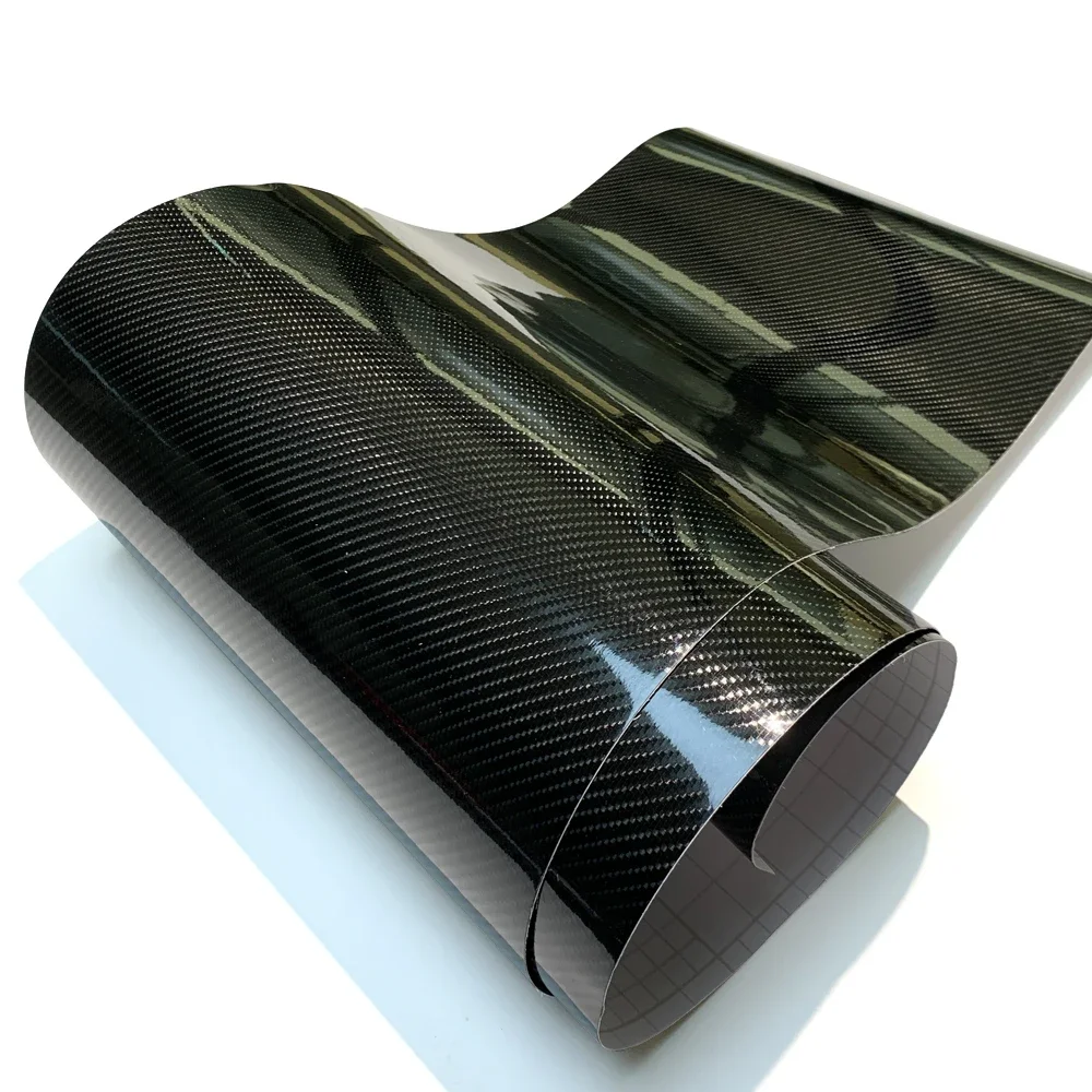 7D Carbon Fiber Vinyl Wrap Black Self-Adhesive PVC Film - Image 7